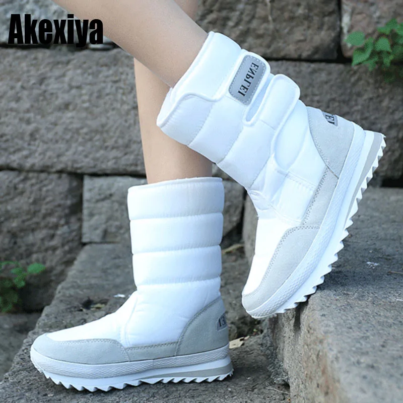 

Winter plus velvet snow women's boots waterproof warm cotton shoes thick women's tube boots comfortable women's shoes f955