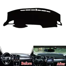 Крышка приборной панели dashmatt Dash коврик подходит для Honda Civic Pad Защита от солнца тенты приборная панель крышка аксессуары с покрытием стайлинга автомобилей