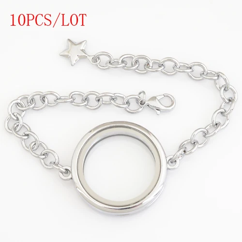 

10PCS/LOT,30mm round magnetic floating bracelet, floating charms, adjustable size18-23cm FB0006