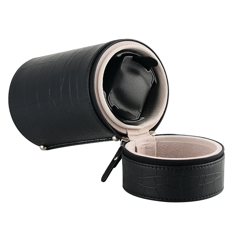 

Crocodile Cylinder Watch Winder Motor Shaker Watch Case for Automatic Self-Winding Watch Winders Holder Organizer with USB Cable