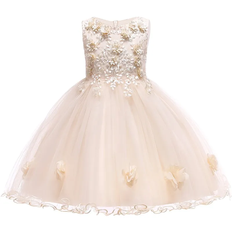 

Embroidered Floral Princess Dress Children Birthday Evening Dress kids Dresses For Girls Little Girl Clothes Children's Clothing