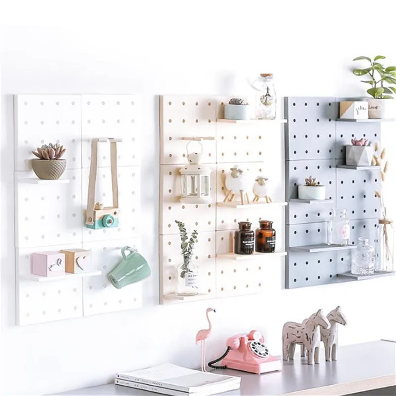 

Plastic Storage Rack Hole Plate Storage Living Room Kitchen Bedroom Partition Wall Wall Hanging Rack Cosmetics