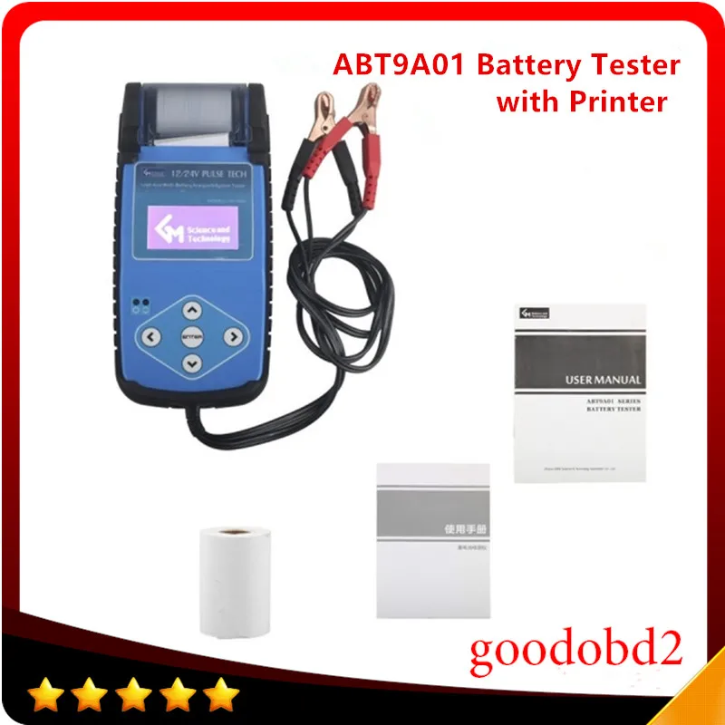 Best ABT9A01 Automotive Battery Tester with Printer Quickly Test the Battery's main Specifications Resistance CCA Voltage