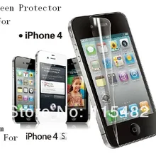 2000 шт. высокой четкости спереди и сзади прозрачный ЖК-дисплей Экран протектор гвардии Плёнки кожи спереди для iPhone 4 4G 4S 4GS