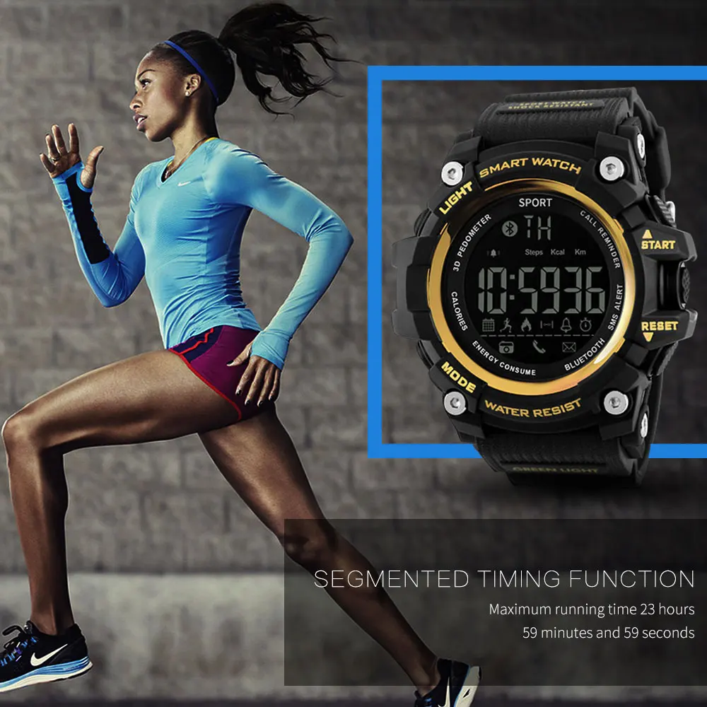Esporte para Ios Ip68 à Prova Lokmat Relógio Inteligente Bluetooth Digital Masculino Pedômetro Mulher Dip68 Água Android Telefone 2021 - Image 3