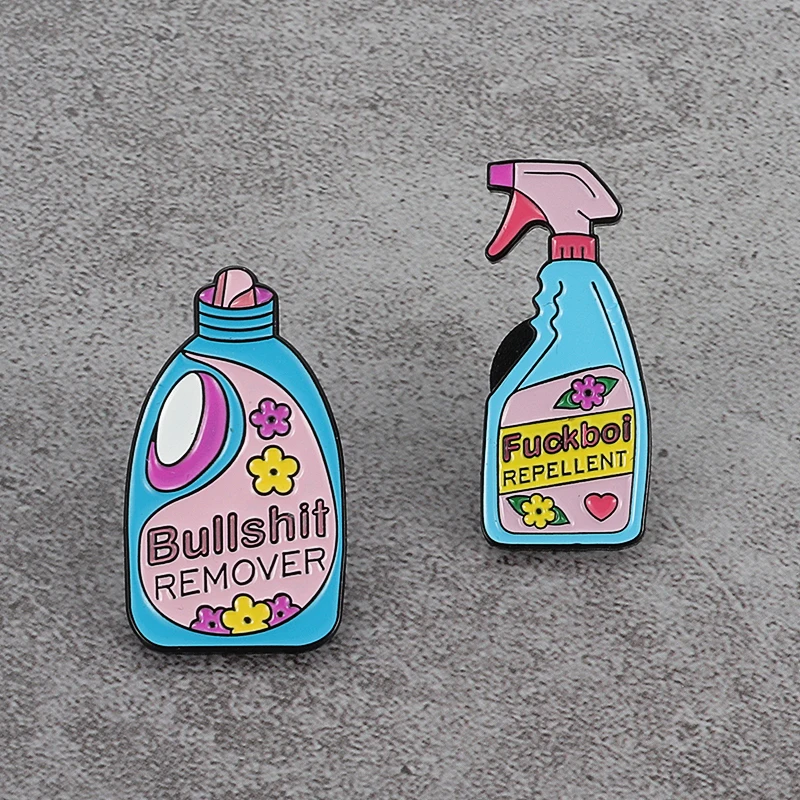 Fashion and fun enamel pin laundry liquid mosquito repellent spray ...