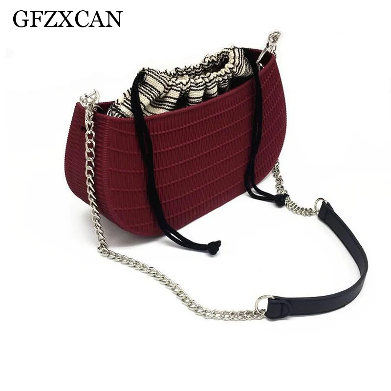 

2018 new knitted detachable silicone ladies shoulder Messenger bag Obag bag liner portable shopping fashion shoulder bag