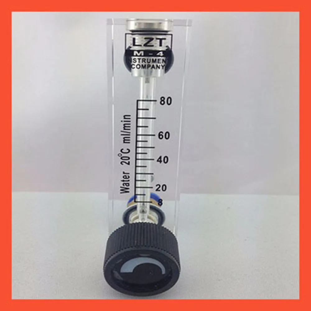 

LZT-4T 8-80ml/min Square Panel Type liquid Flowmeter Flow Meter rotameter LZT4T Tools Flow Measuring Instrument Parts
