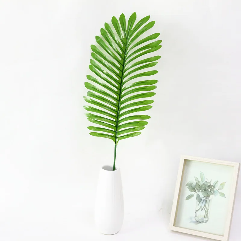 JAROWN Simulation Plants Palm Green Leaf Plastic Leaves Coconut Leaves Flower Arrangement Accessories Wedding Shooting Props (3)