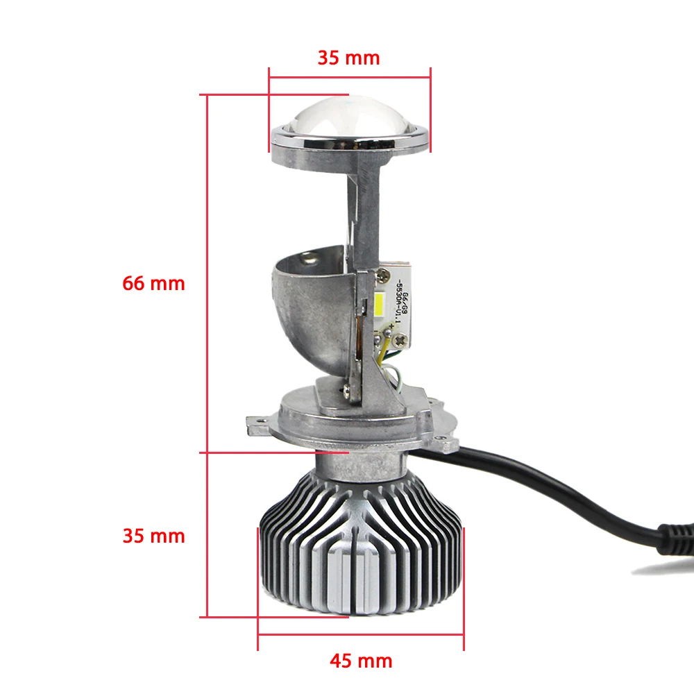 H4 мини Bi LED проектор 1 5 дюйма фара Объектив 70 Вт Модифицированная DIY 9003|Передние