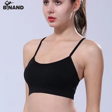 BINAND Wirefree накладные чашки для груди, спортивный бюстгальтер, впитывающий пот, полная чашка, нижнее белье для бега, фитнес, тренировочный жилет для йоги