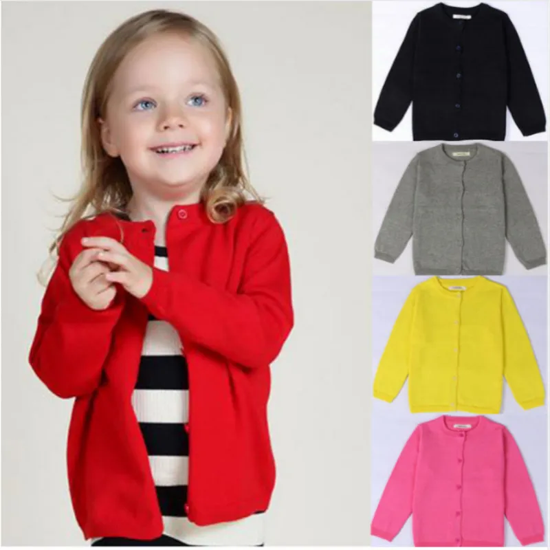 

Boys and Girls Children Spring and Autumn Knit Sweater Korean Candy Color Cardigan Thin Air Conditioning Knitted Cardigan