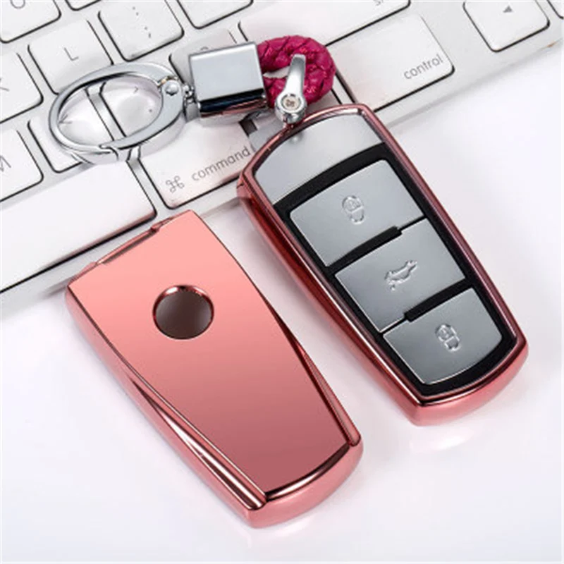 

TPU Car Key Case Auto Key Protection Cover For VW CC Magotan ZOTYE AUTO t700 Car Holder Shell Colorful Car-Styling Accessories