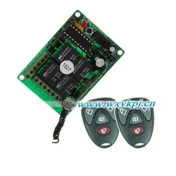

Free Shipping DC 12V 4 channel 10A RF wireless remote control switch Receiver 2 Remote Controller 315/433MHZ