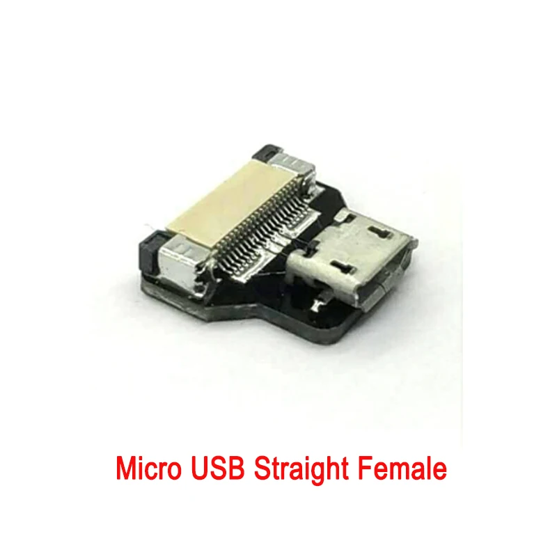 5 см до 100 см ультра тонкий usb плоский кабель типа D микро прямой Женский к мужской тип C прямой разъем конвертер адаптер