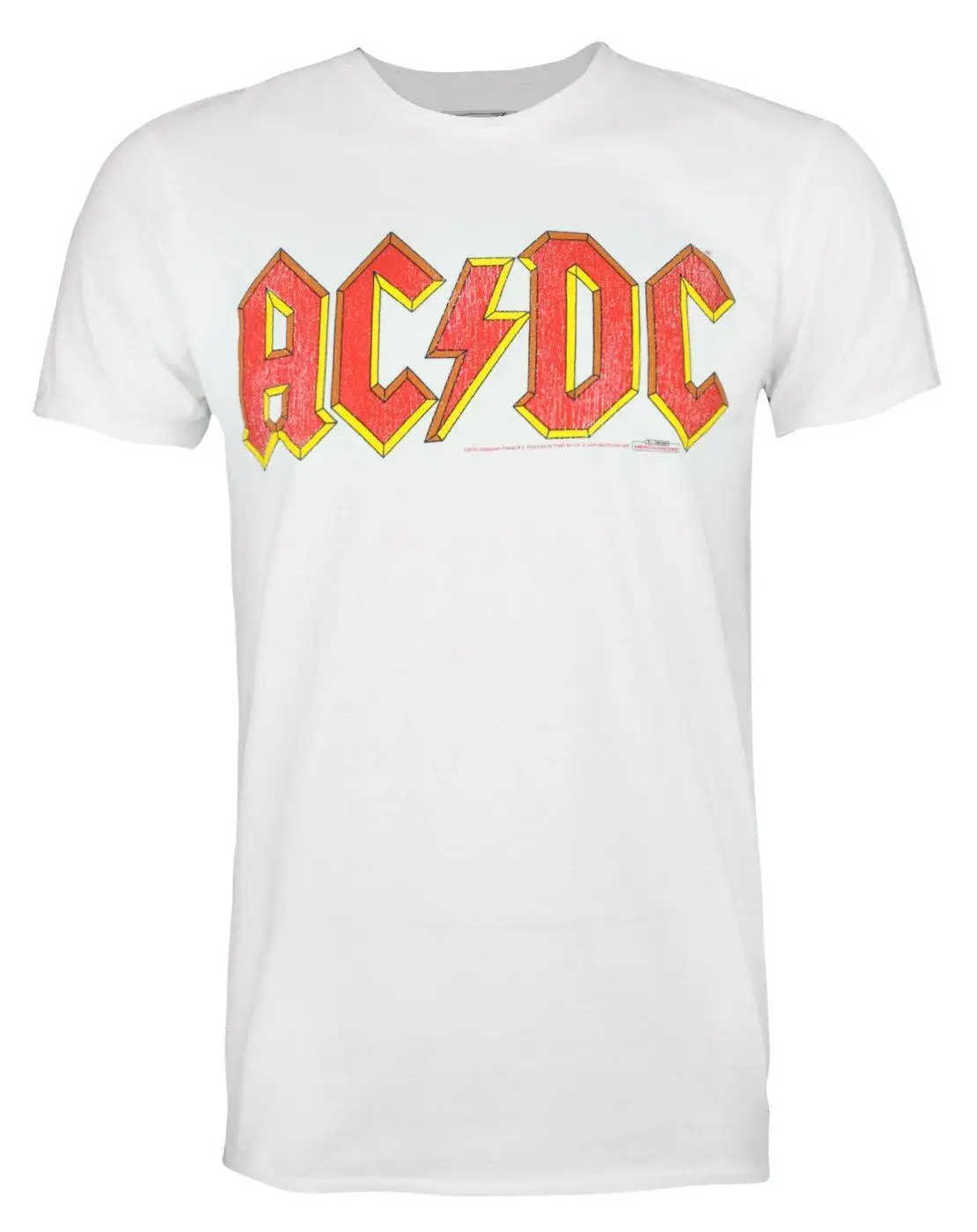 Усиленная Мужская футболка с логотипом AC/DC летняя модная удобная Повседневная