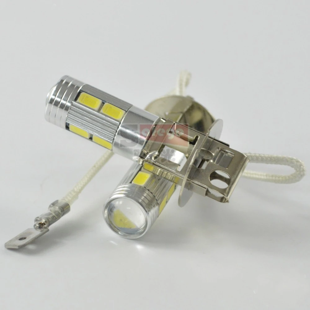 2 шт. Противотуманные фары H1 H3 10D 5730 светодиодный фонарь 10SMD Автомобильная