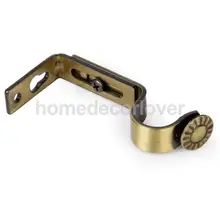 2x бронзовые регулируемые металлические шторы драпировки штанги кронштейн подходит 22 мм 0,8" драпировки стержни