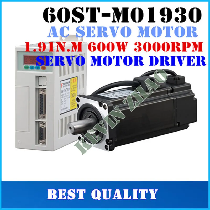

Best price great quality Servo motor set 1.91N.M 600W 3000RPM 60ST AC Servo Motor 60ST-M01930 + Matched Servo Driver
