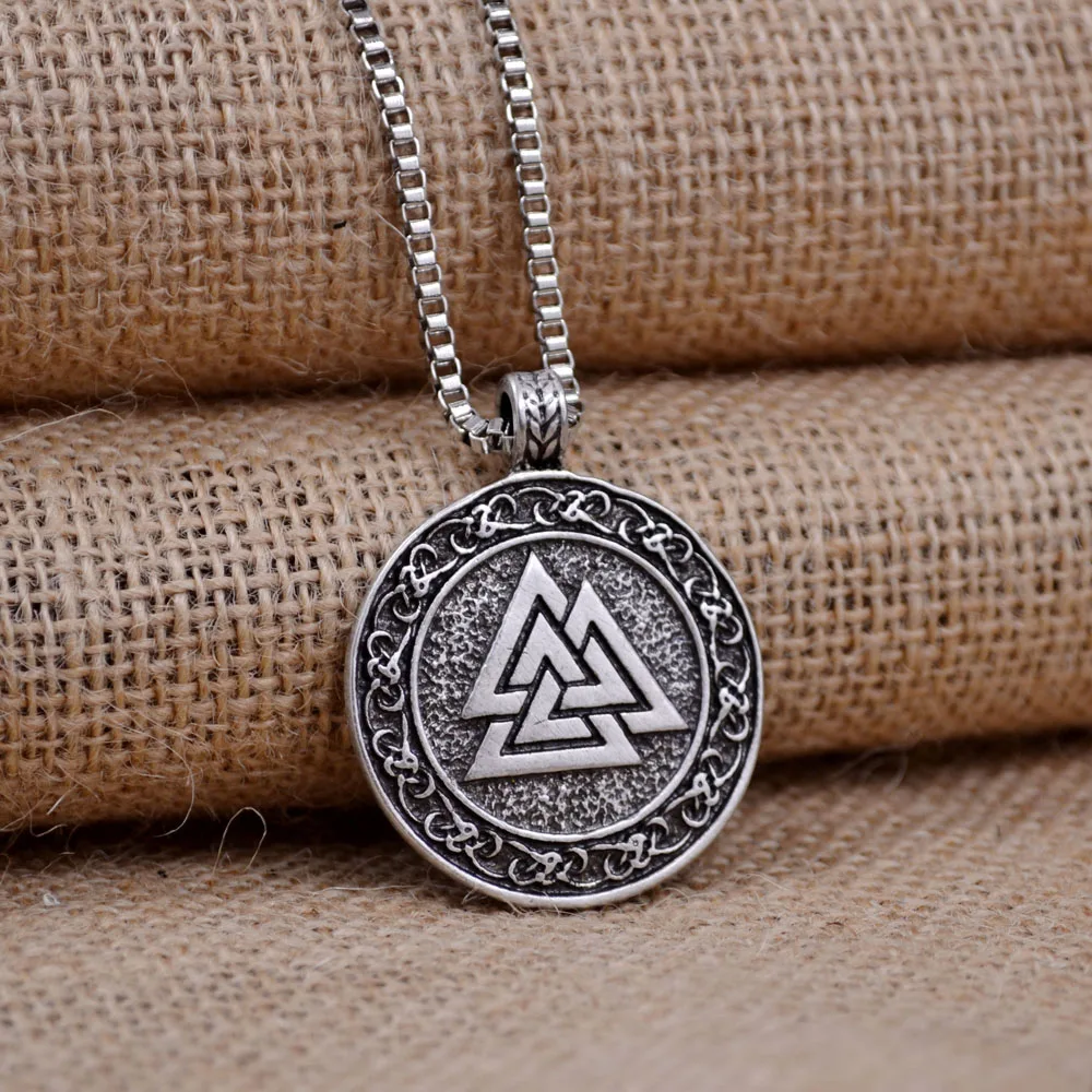 Для мужчин модные солнцезащитные очки в стиле ретро valknut колье с кулоном викингов