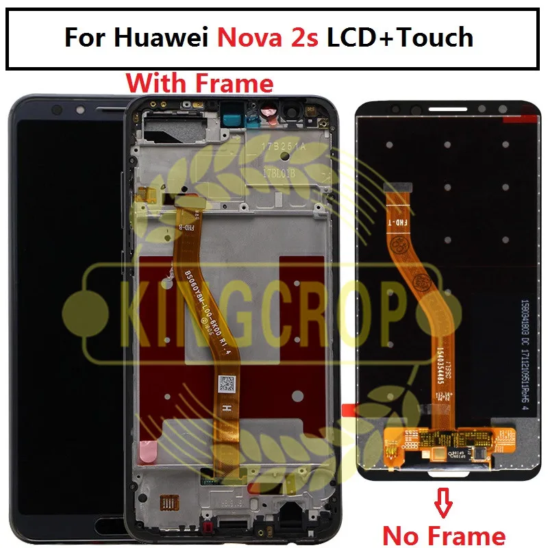 

For Huawei nova 2s LCD with frame Display Touch Screen Digitizer Assembly Nova2s HWI-AL00 HWI-TL00 Replacement Huawei nova 2s