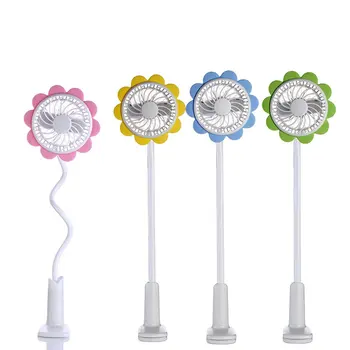 

Portable Sun Flower Clip Fan Flexible Baby Car Usb Charging Clip Fan Student Dormitory Small Table Fan