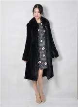 2015 winter woman fashion real mink fur X LONG real mink coat 8043 100YL