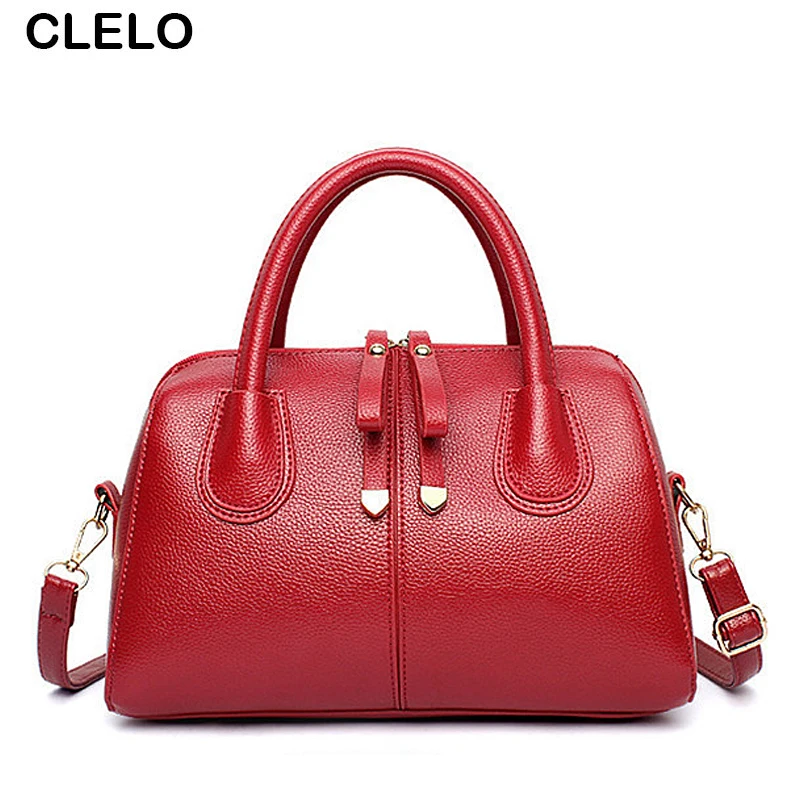 

CLELO Luxury Designer 2017 Women Bag Double Zipper Pu Leather Rivet Shoulder Bags Female Fashion Trend Handbags For Girls