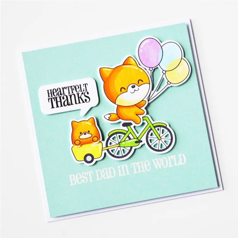 

Eastshape Cat Stamps and Dies Rabbit Bunny Metal Cutting Dies Scrapbooking Balloon Stamp and Die Sets Craft Cuts Cards Making