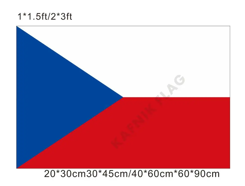 

KAFNIK,free shipping 20*30cm/30*45cm/40*60cm/60*90cm small flags Czech Republic flag for Countries World Event Decorative Flags