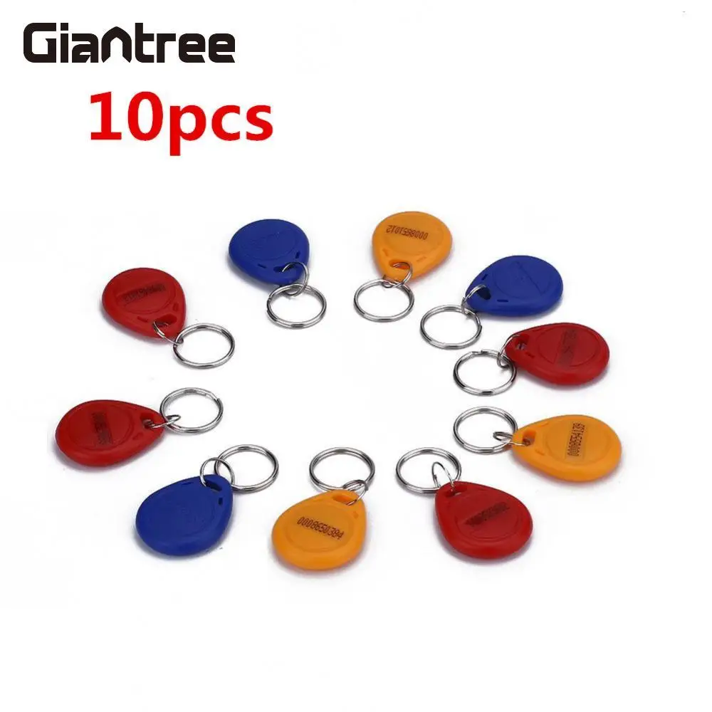 

giantree 10pcs 125KHz RFID ID Cards Keyfobs EM4305 RFID Access Control Tag 125khz ID Key Fobs Token Key Tags