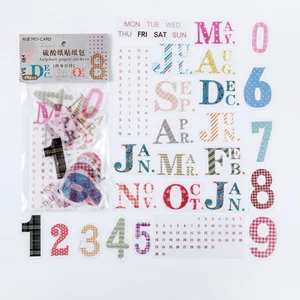Mo. Card винтажные полупрозрачные бумажные дневники наклейки Скрапбукинг декоративные этикетки 1 лот = 1 упаковка = 50 шт - Цвет: 5