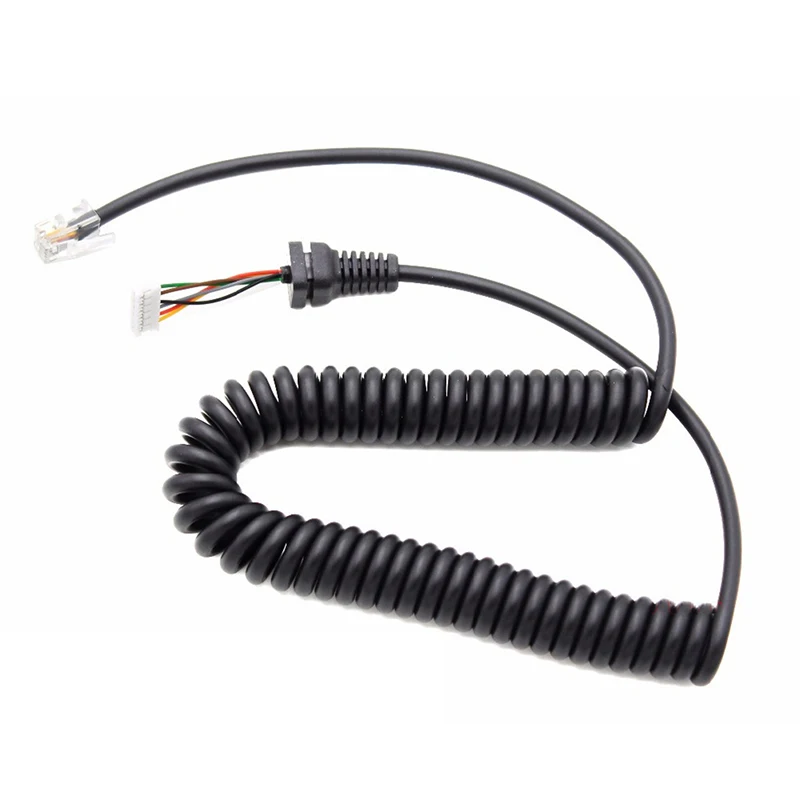 Telephone Spring Line Car Hand Speaker Microphone Replacement Mic Cables Cord Wire For YAESU MH-48A For Car Radio Talkie Walkie