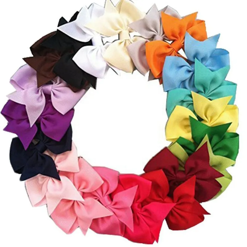 

20Pcs/lot Kids Girls Hair Bows Band Boutique Alligator Clip Grosgrain Ribbon Hot