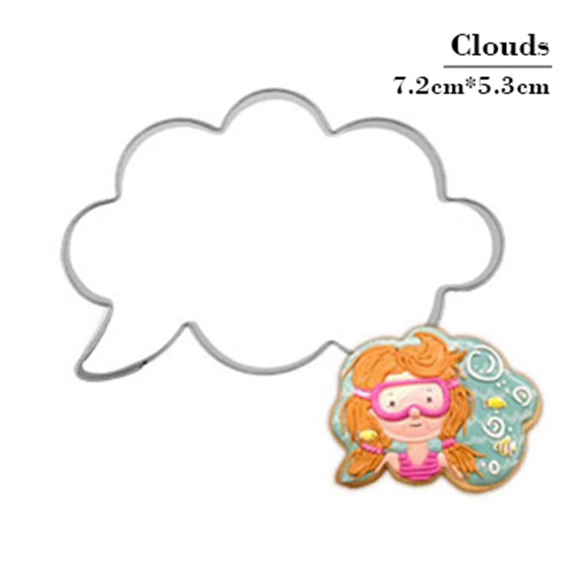 

Cloud Frame Cutter Cake Baking Cookie Egg Dessert Decoration Metal Mold Chopper Fruit Vegetable Tools Kitchen Accessories Stamp