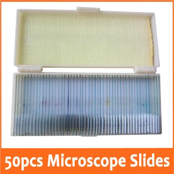 

50pcs Lab Use Bio-Microscope Glass Prepared Student Children Microscope Slides Specimen for Students Biological Microscope