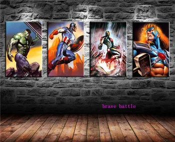 

The Avengers-2 4 Pieces Canvas Painting Print Living Room Home Decor Modern Wall Art Oil Painting
