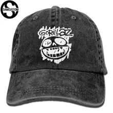 SAMCUSTOM Gorillaz разрушенный Аватар 3D Творческая личность Промытые джинсовые шапки осень лето для мужчин женщин гольф солнцезащитный козырек хоккейные шапки