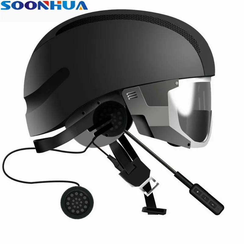 Беспроводные Bluetooth наушники SOONHUA гарнитура для мотоциклетного шлема с HD