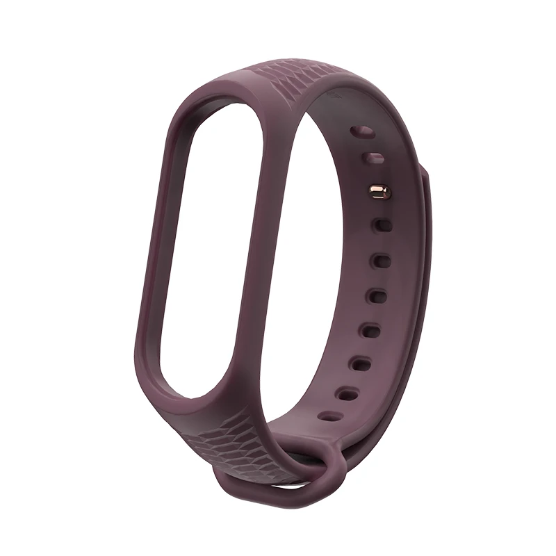 Aurora/силиконовый ремешок на запястье mi Band 4, 3, браслет на запястье для Xiaomi mi band, 4, 3, смарт-часы, браслет, спортивный mi band 4, 3, ремешок - Цвет: wine red