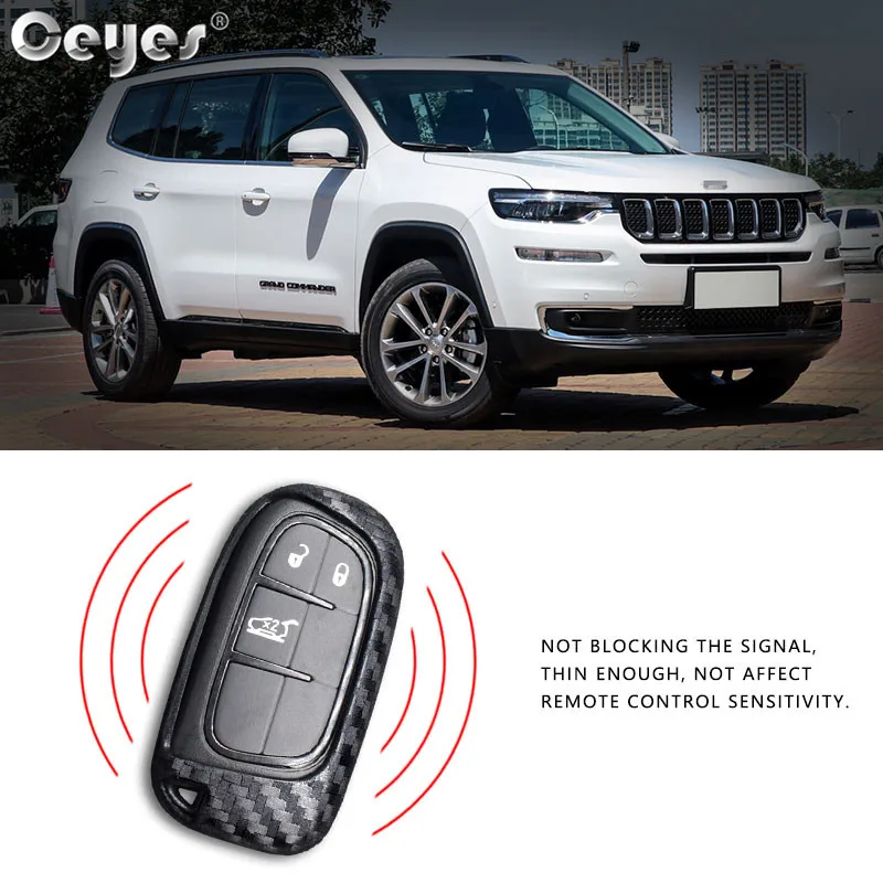 Car carbon fiber key cover for JEEP (4)