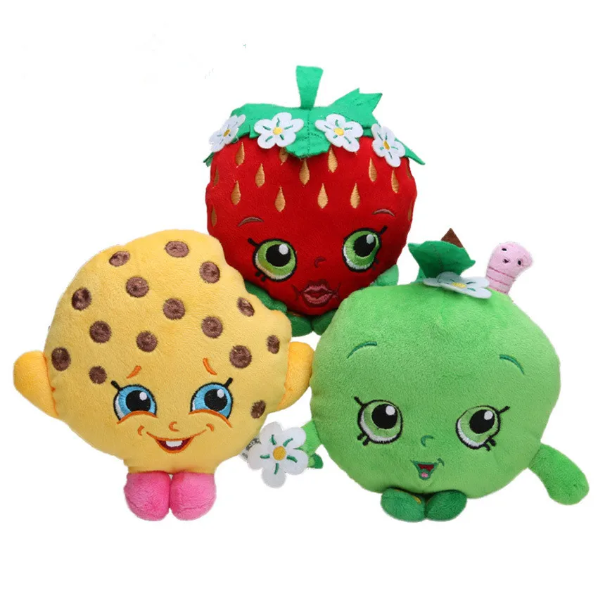 3pcs/Set 18 20cm Strawberry Cookie Green Apple Plush Toy Fruit Series