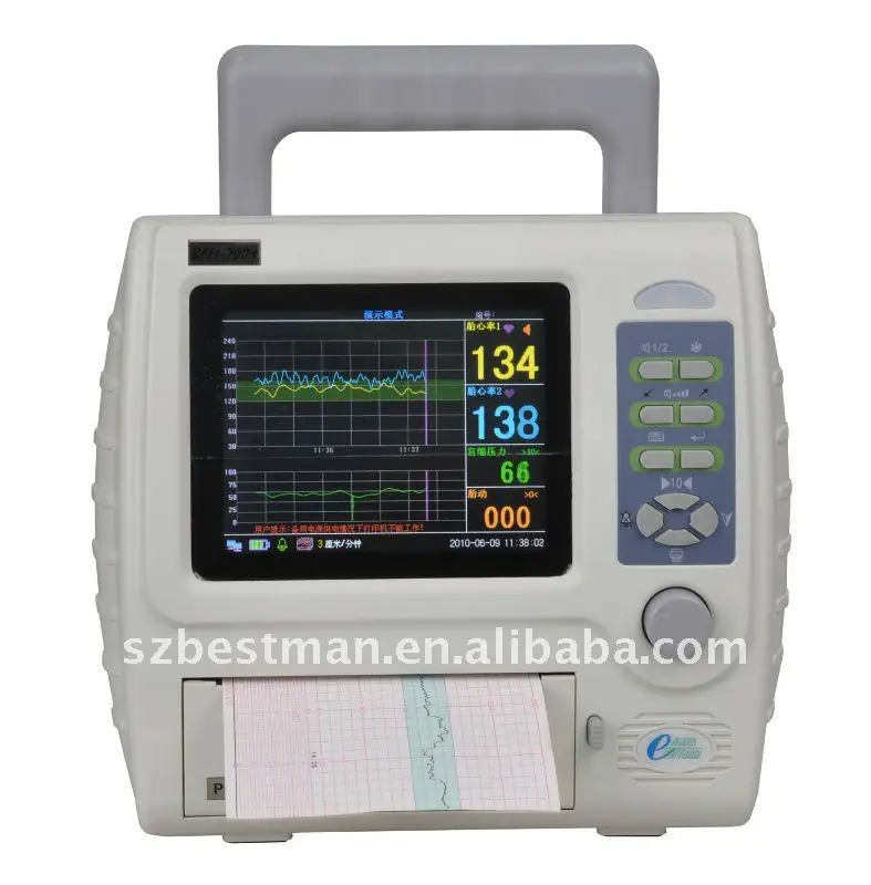 Одного типа портативный фетальный материнской монитор CTG машина плода мониторинга сердечного ритма и беременных Токо мониторинга bfm-700e