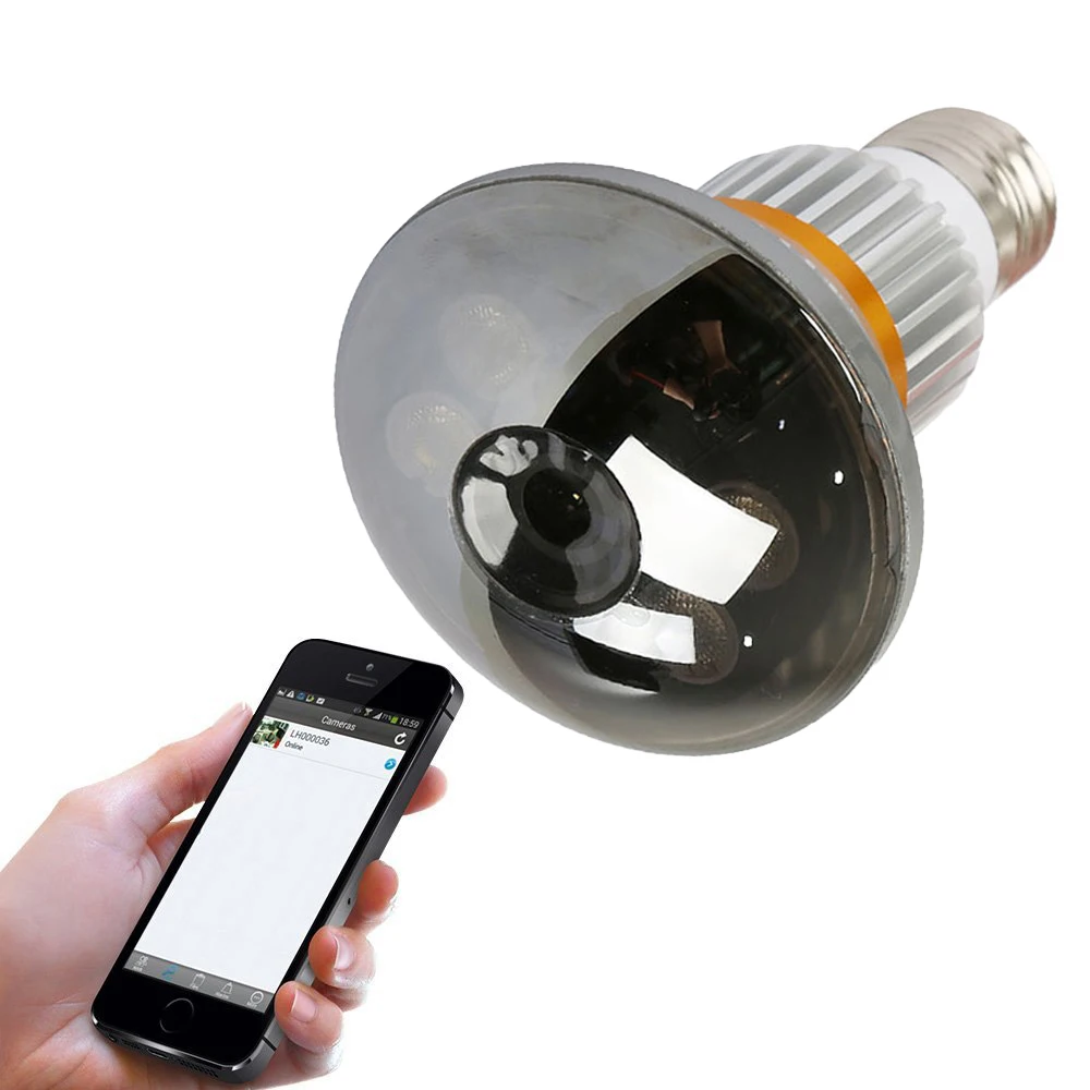 

BC-883M Bulb Lamp Camera HD 960P 5W Mirror Bulb WiFi/AP HD 960P P2P IP Network Camera with Real Light Control by Remote Control