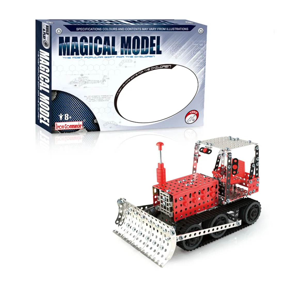 

Surwish Bulldozer Shape Metal Assembly Building Blocks DIY Steam Stem Toy Construction Engineering Kits