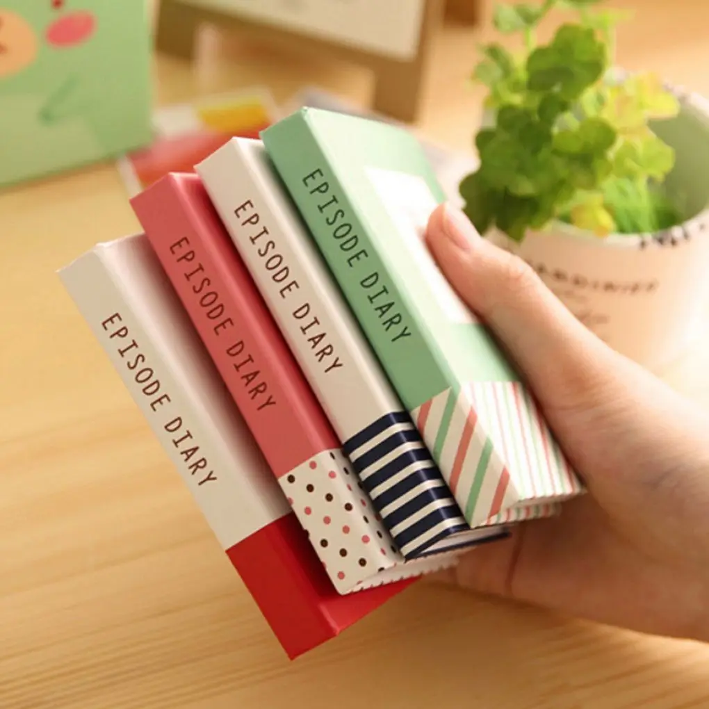 

Hardcover Word Pad Set Notepad Fluorescent Sticky Note Ballpoint Pen for Office/School Colors Random