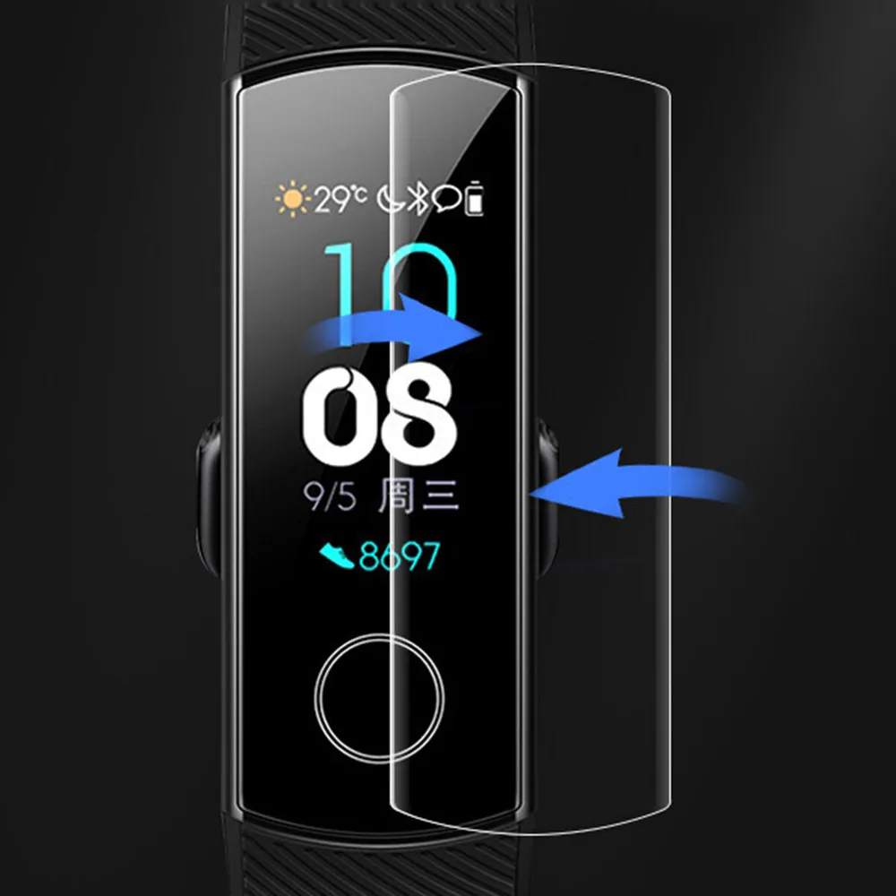 Смарт-часы умные часы Smartband mi band 1/3/5 шт. полный охват гидрогель прозрачный Экран Защитная пленка для huawei Honor 4