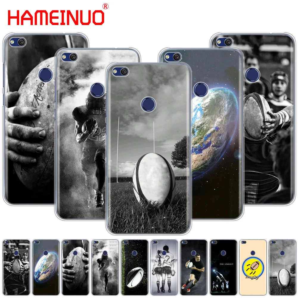 HAMEINUO الرجبي الكرة الرياضة غطاء الهاتف حالة ل huawei التصاعدي P7 P8 P9 P10 P20 لايت زائد برو G9 G8 g7 2017