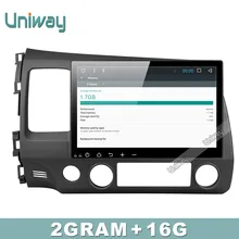 uniway 2G+16G 2 din android car dvd for honda civic 2006-2011 2008 car radio gps navigation support mirror link steering wheel