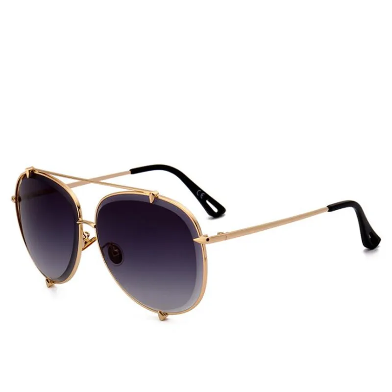 REALSTAR, люксовый бренд, мужские солнцезащитные очки, зеркальные, дизайнерские, солнцезащитные очки для женщин,, модные, Oculos, металлические, винтажные, солнцезащитные очки S201 - Цвет линз: No6 Gray